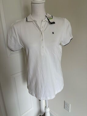Izod White Polo with Black Embroidered Logo